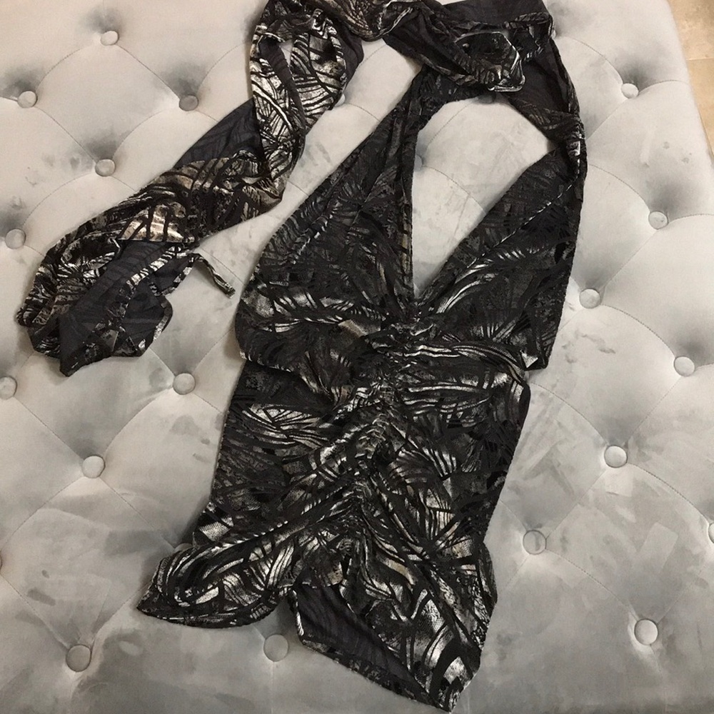 Ruched multi way velvet top